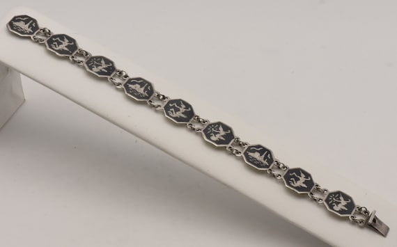 Vintage Sterling Silver Siam Dancer Bracelet - image 7