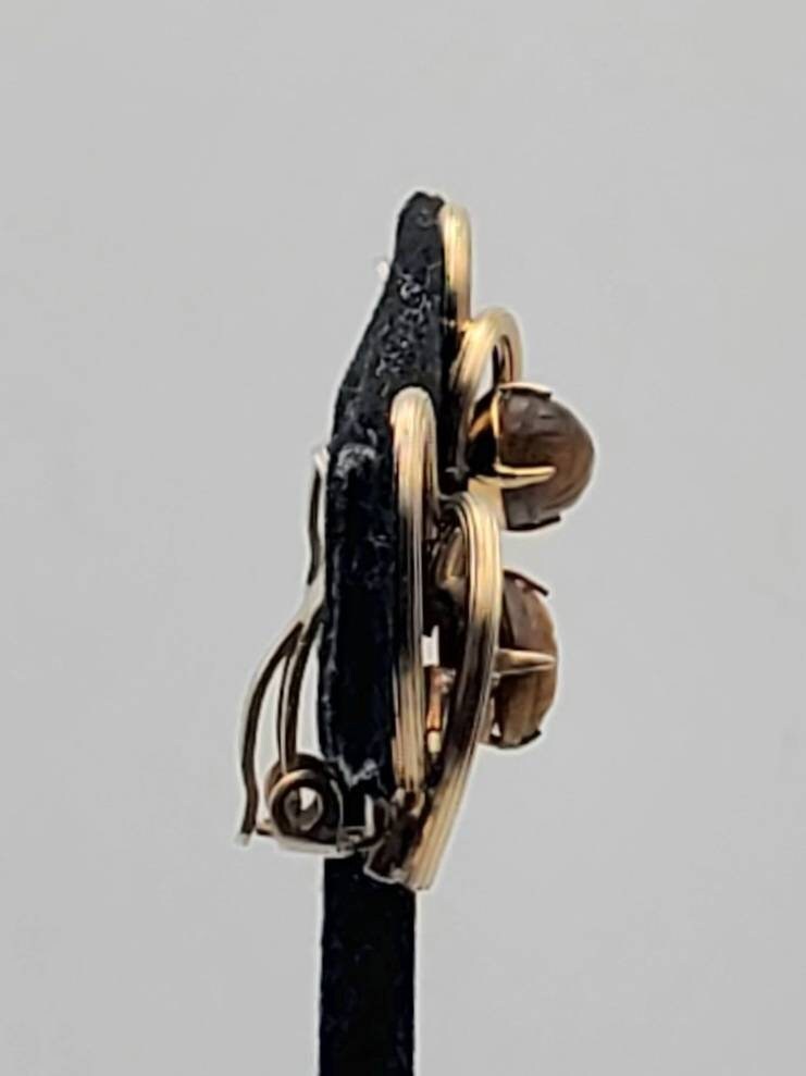 Clips D'oreille Tête De Tigre Doré - Vintage, Occasion