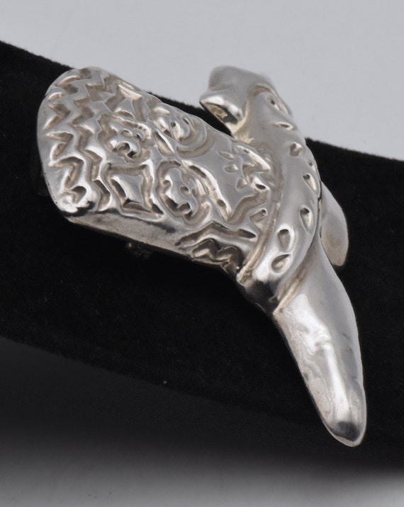 Vintage Handmade Mexican Sterling Silver Cowboy B… - image 4