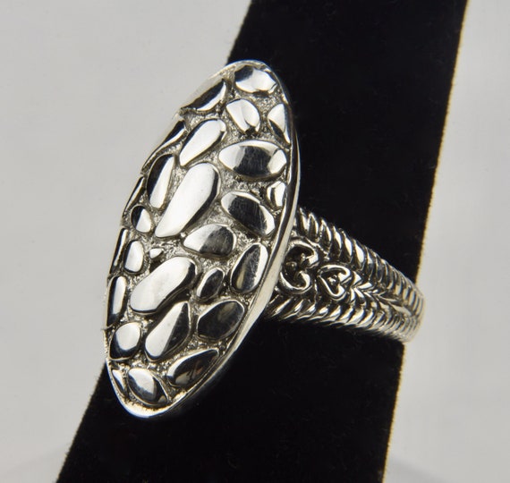 Sterling Silver Pebble Ring - image 1