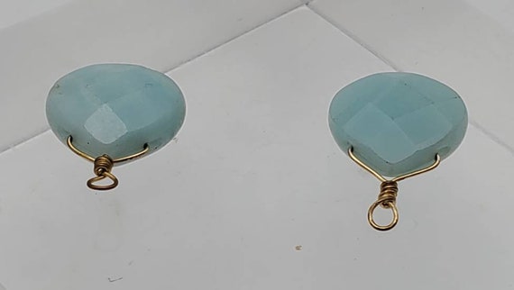 Faceted Amazonite Teardrop Dangles - MISSING CLOS… - image 5