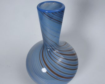 Dansk - Blue and Red Pinwheel Glass Vase