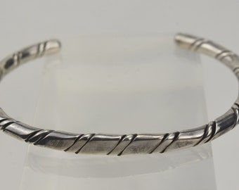 Twisted Sterling Silver Bangle Bracelet