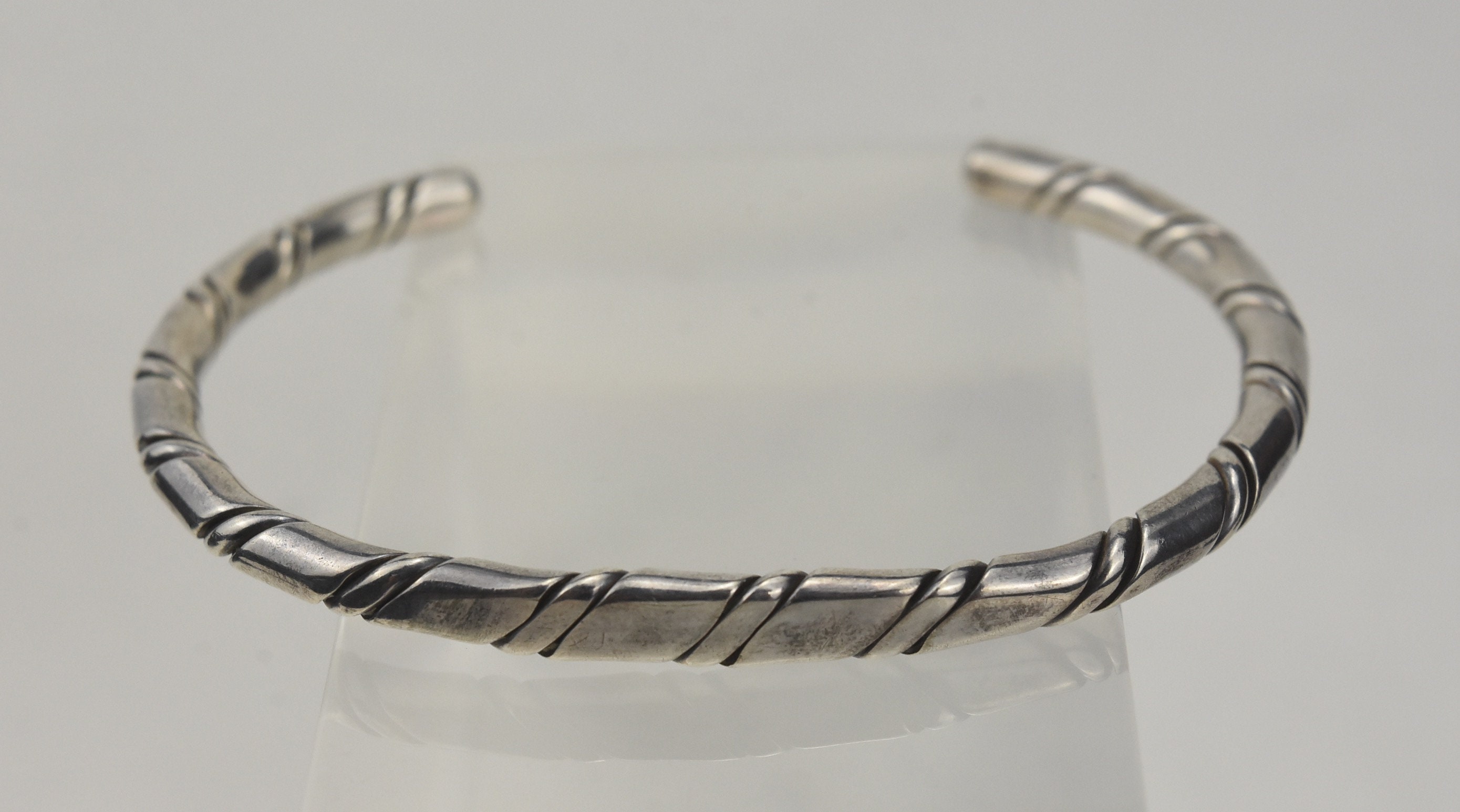 Twisted Sterling Silver Bangle Bracelet - Etsy