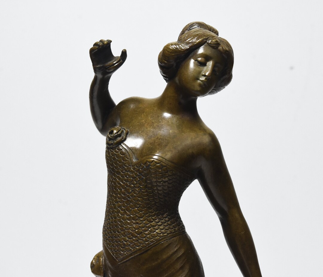 Victorheinrich Seifert Bronze Female Player Sculpture Etsy