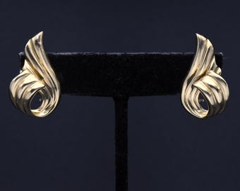 Pendientes vintage de oro de 14 quilates