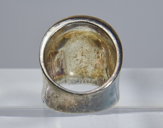 Fine .999 Solid Silver Saddleback Ring - Size 6 - image 4