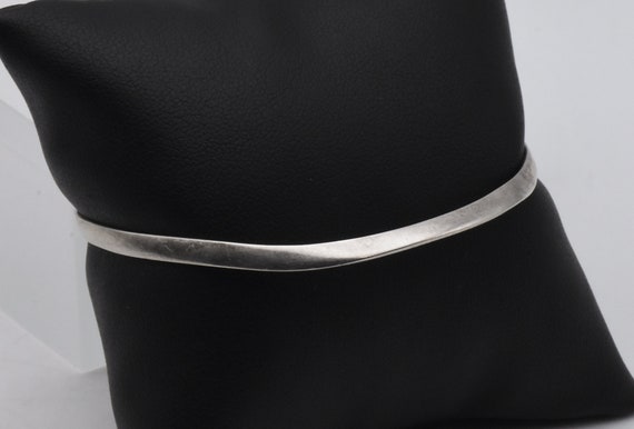 Vintage Sterling Silver Cuff Bent Design Bracelet - image 2