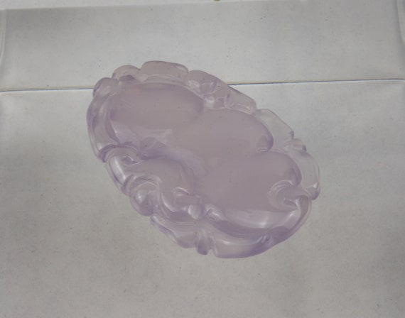 Gorgeous Carved Purple Polished Jade Pendant - image 2