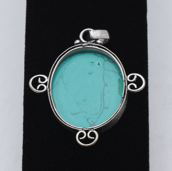 Sterling Silver Turquoise Pendant - image 5