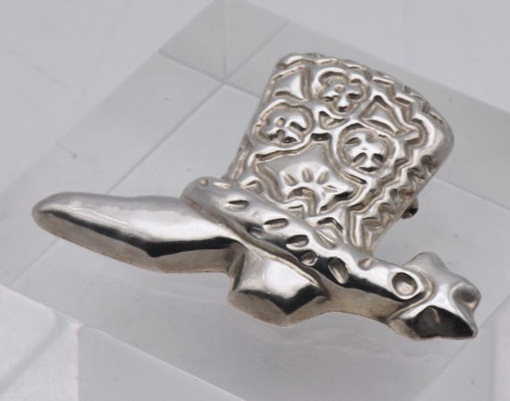Vintage Handmade Mexican Sterling Silver Cowboy B… - image 7