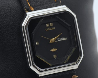 Vintage 1982 Citizen Exceed 1930-191081 |super Hard Alloy Case