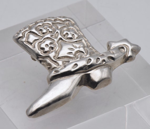 Vintage Handmade Mexican Sterling Silver Cowboy B… - image 6