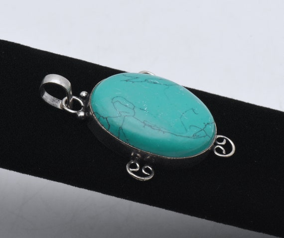 Sterling Silver Turquoise Pendant - image 3