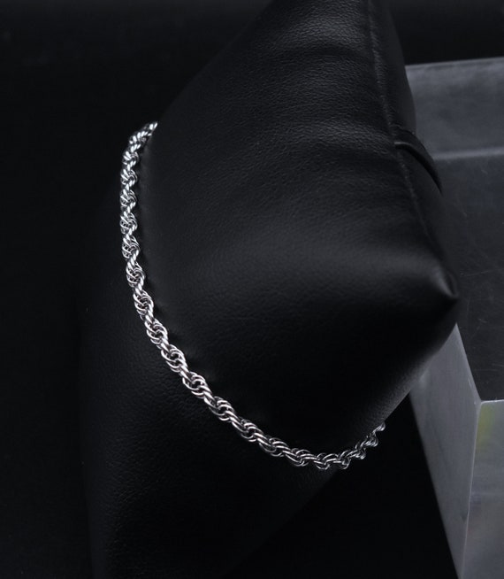 Vintage Sterling Silver Chain Bracelet - 7" - image 3