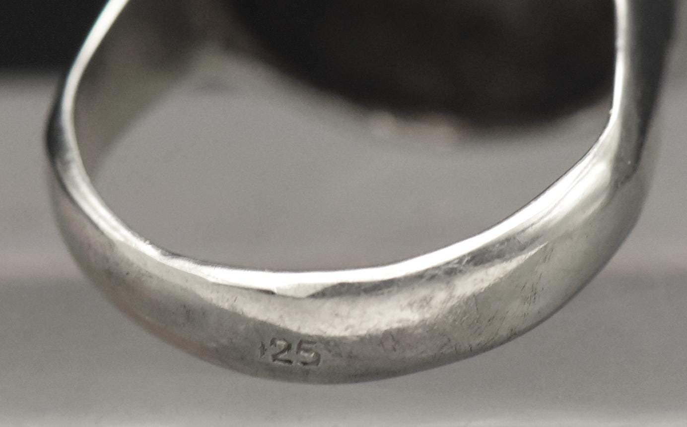 Vintage Sterling Silver Abstract Design Ring - Size 8.25 - Etsy