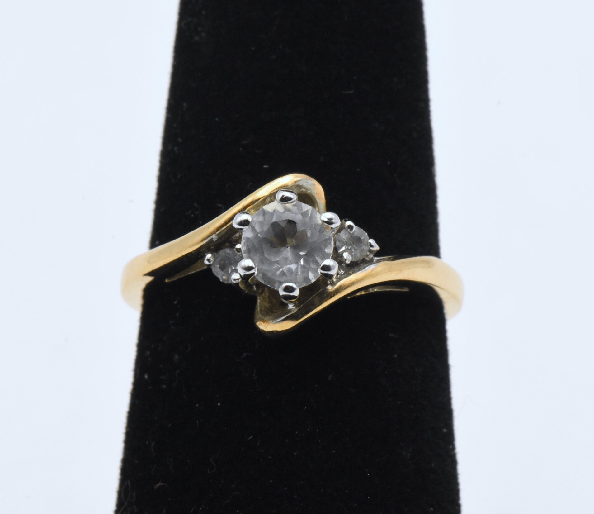 Anillo vintage con baño de oro de 18 quilates Talla España