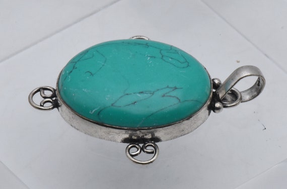 Sterling Silver Turquoise Pendant - image 7