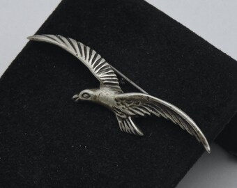 Broche mouette en argent faite main vintage