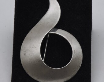 Broche Vintage En Argent Sterling (925) - Style Moderne/Orb - Occasion