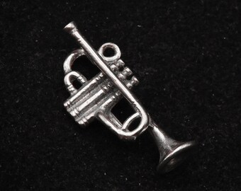 Vintage Sterling Silver Trumpet Charm