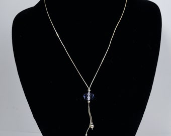 Dyadema - Italian Sterling Silver Amethyst Lariat Necklace