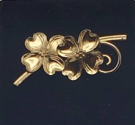 Beau - Vintage Gold Tone Sterling Silver Flowers … - image 2