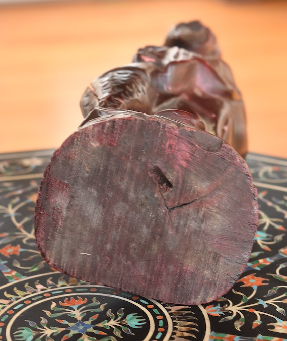 中国の木彫りの漁師の彫刻 - Etsy 日本