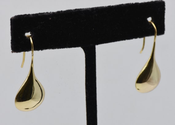 Gold Tone Sterling Silver Teardrop Earrings - image 2