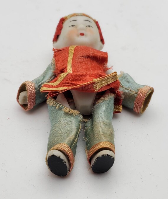 Vintage Small Porcelain Articulated Japanese Doll - Etsy