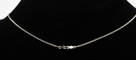 Cubic Zirconia Pendant Sterling Silver Chain Necklace - 19 Cubic Zirconia Pendant Sterling Silver Chain Necklace - 19
