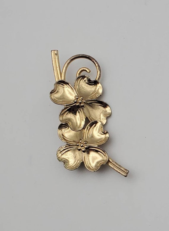Beau - Vintage Gold Tone Sterling Silver Flowers … - image 7
