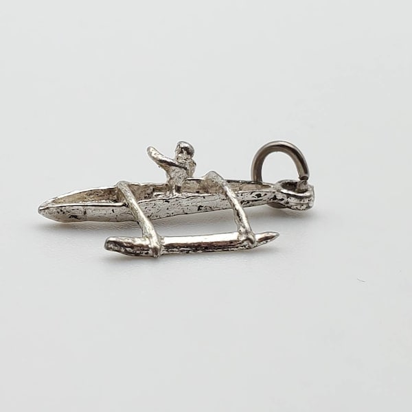 Outrigger Canoe Sterling Silver Charm