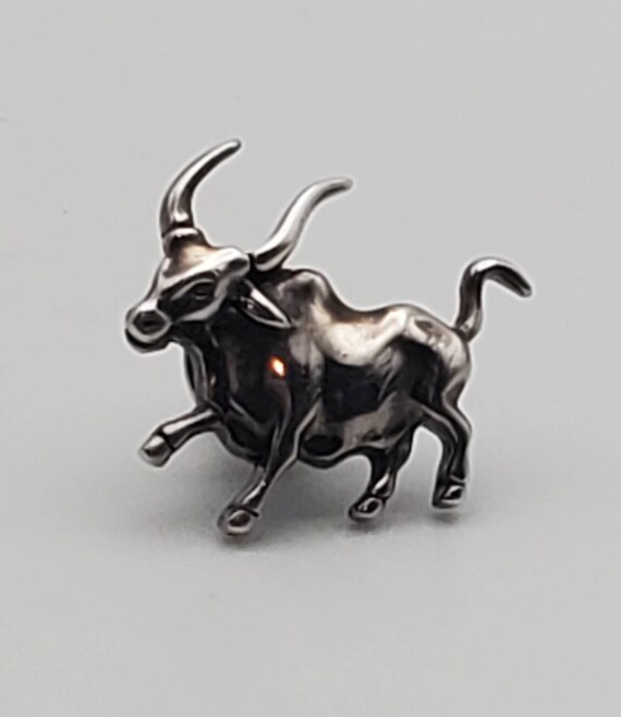 John Hardy - Vintage Sterling Silver Bull Pin - image 2