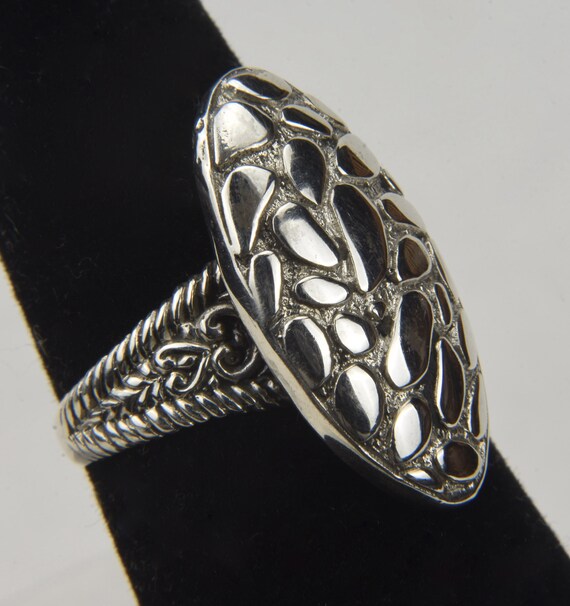 Sterling Silver Pebble Ring - image 2