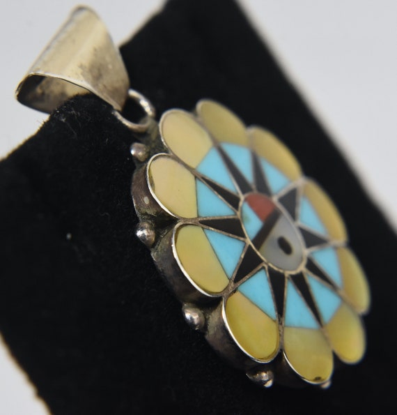 Delwin Gasper - Vintage Zuni Sterling Silver Pend… - image 4