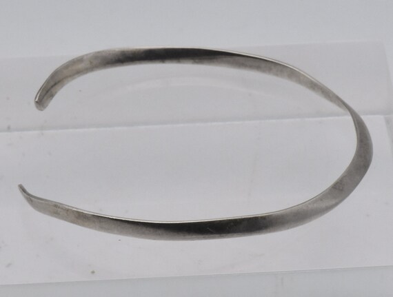 Vintage Sterling Silver Cuff Bent Design Bracelet - image 7