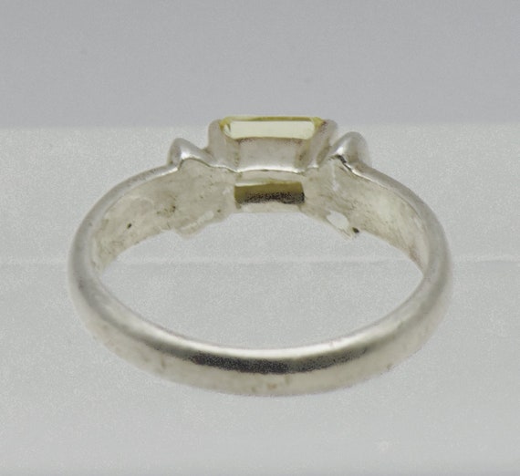 Vintage Sterling Silver Imitation Citrine Ring - … - image 8