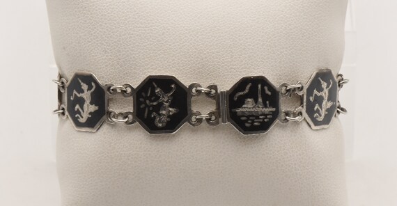 Vintage Sterling Silver Siam Dancer Bracelet - image 6