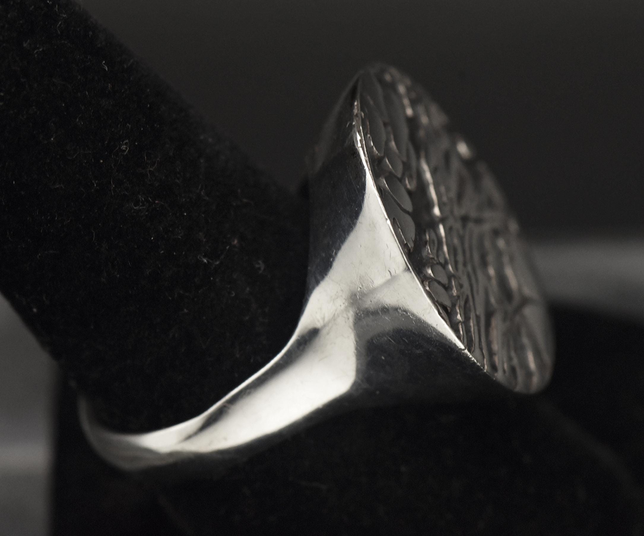Vintage Sterling Silver Abstract Design Ring - Size 8.25 - Etsy