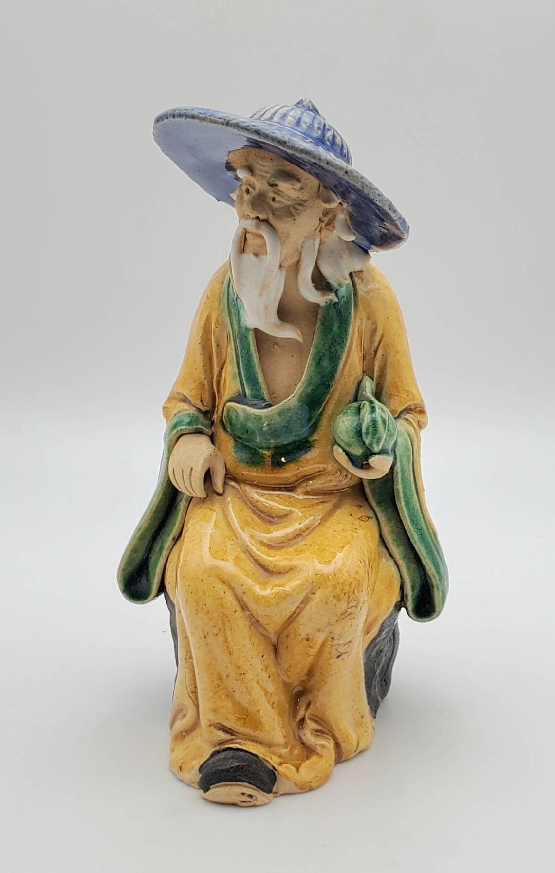 Vintage Ceramic Nicely Detailed Bearded Elder Chinese Man