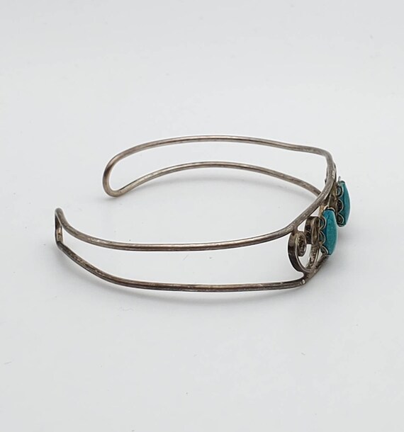 Vintage Delicate Handmade Turquoise Bracelet - image 4