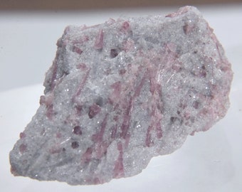 Rubellite Tourmaline in Lepidolite Mineral Specimen - San Diego, California