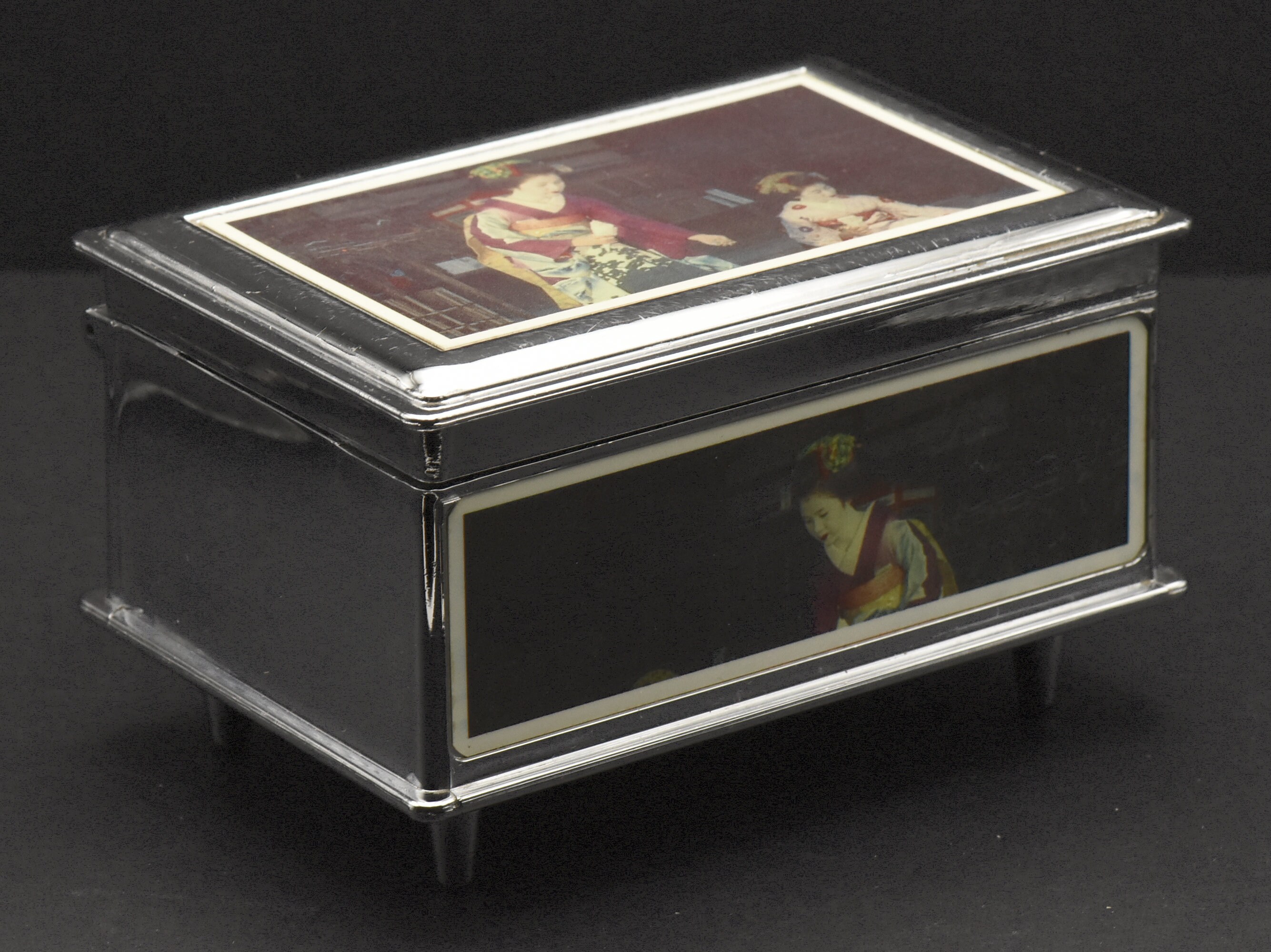 Petare-line - Vintage Metal Geisha Music Jewelry Box - Etsy