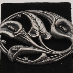 Vintage Sterling Silver Calla Lily Brooch