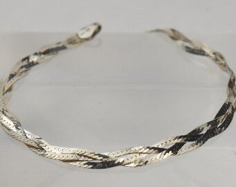 Italian Sterling Silver Braided Bracelet