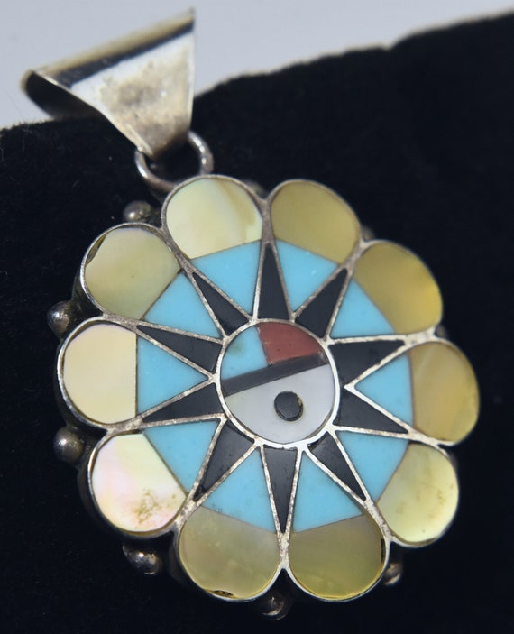 Delwin Gasper - Vintage Zuni Sterling Silver Pend… - image 2