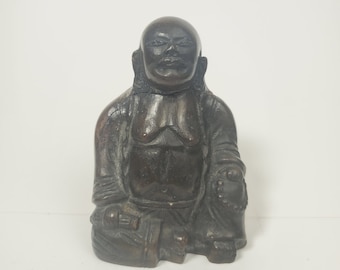 Vintage Primitive Carved Resin Buddha