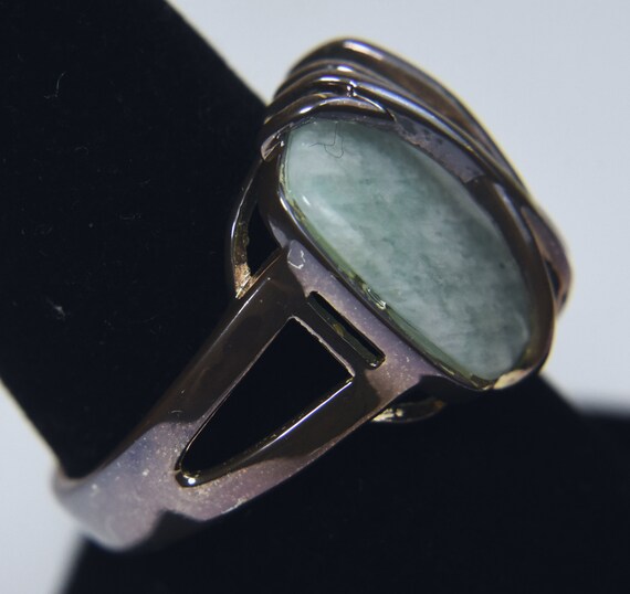 Amazonite Silver Ring - Size 8 - image 3