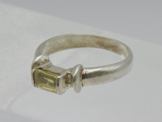 Vintage Sterling Silver Imitation Citrine Ring - … - image 10